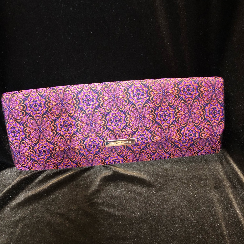Trina Turk Purple & Pink Floral Jacquard Clutch